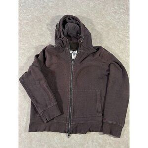 Converse John‎ Varvatos Womens Long Sleeve Front Zip Brown Hoodie Jacket Large